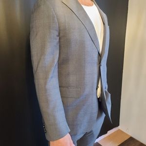 Z Zegna 50 R 100% Wool Suit Grey/Blue 8 Drop, 33 W, 31L